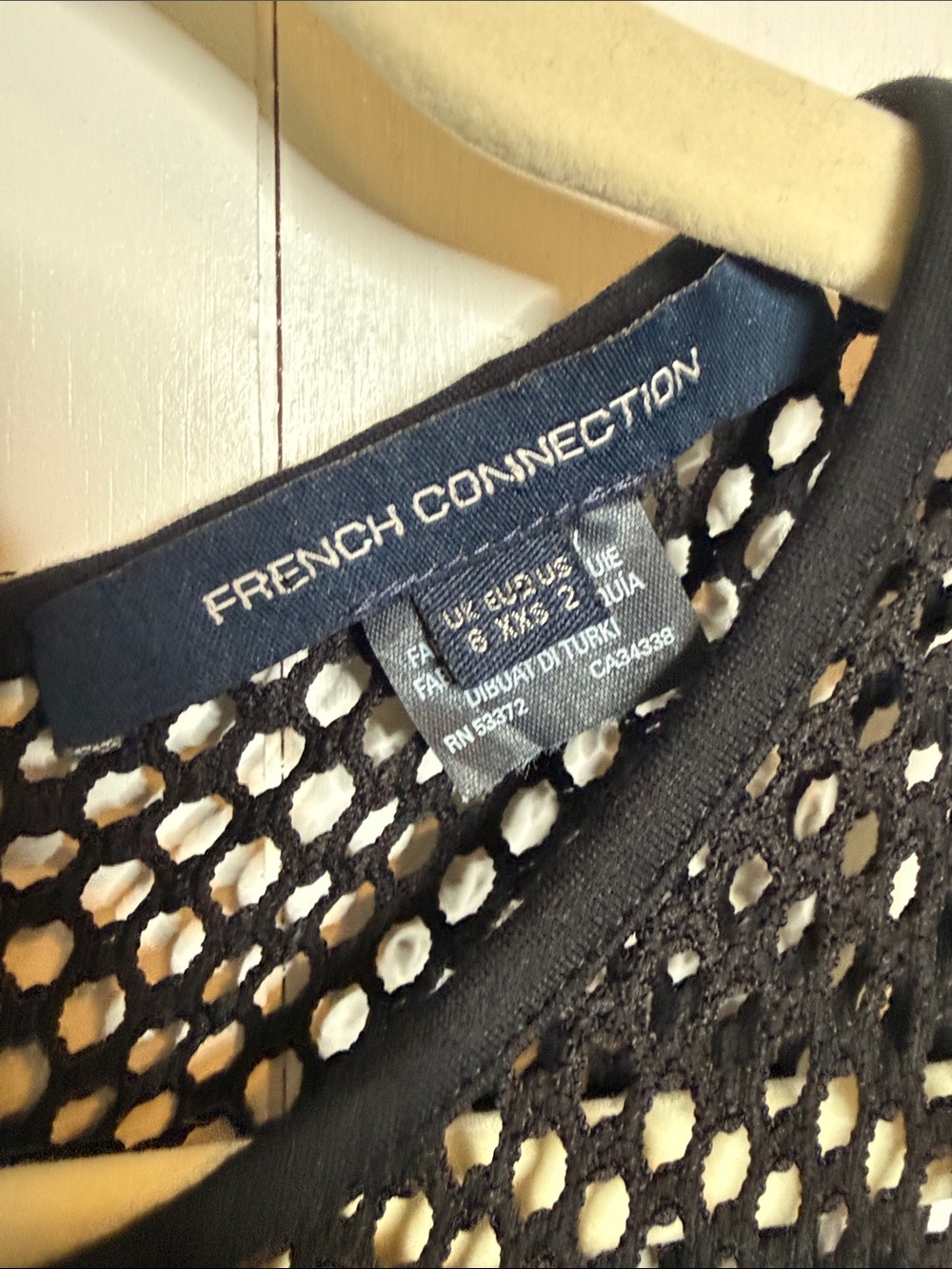 French Connection Chantilly Beau Black Sleeveless Mesh-Yoke Maxi Dress - Picture 12 of 13